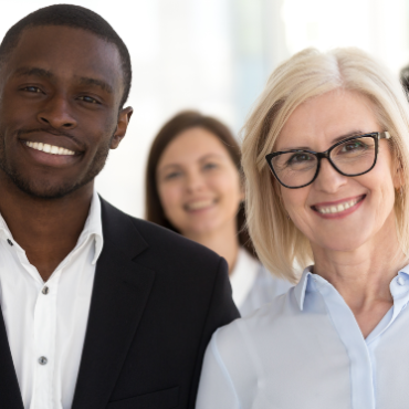 black male blonde female photo